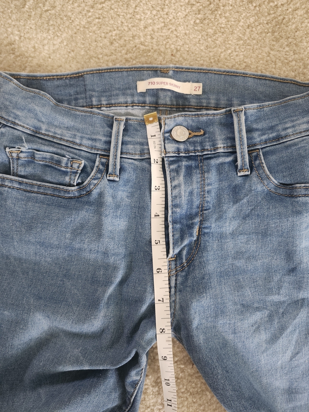 Levi's 710 Super Skinny Jeans in Light Blue Wash